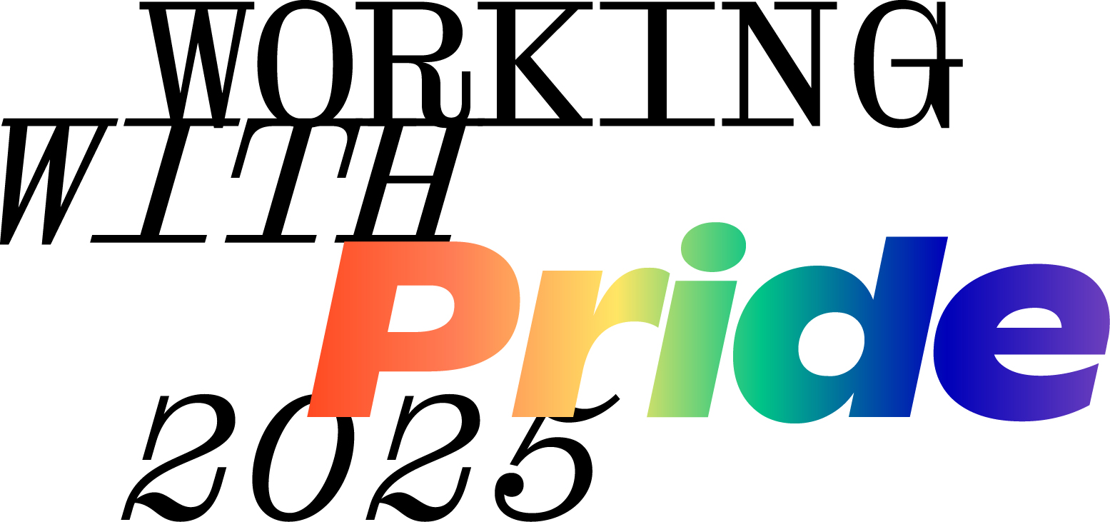 Working with Pride 2025 logo.